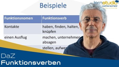 Deutsch als Zweitsprache (DaZ): Funktionsverben - Video und Übungen
