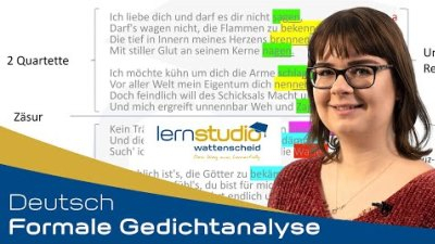 Lehrvideo: Nachhilfe Deutsch - Formale Gedichtanalyse